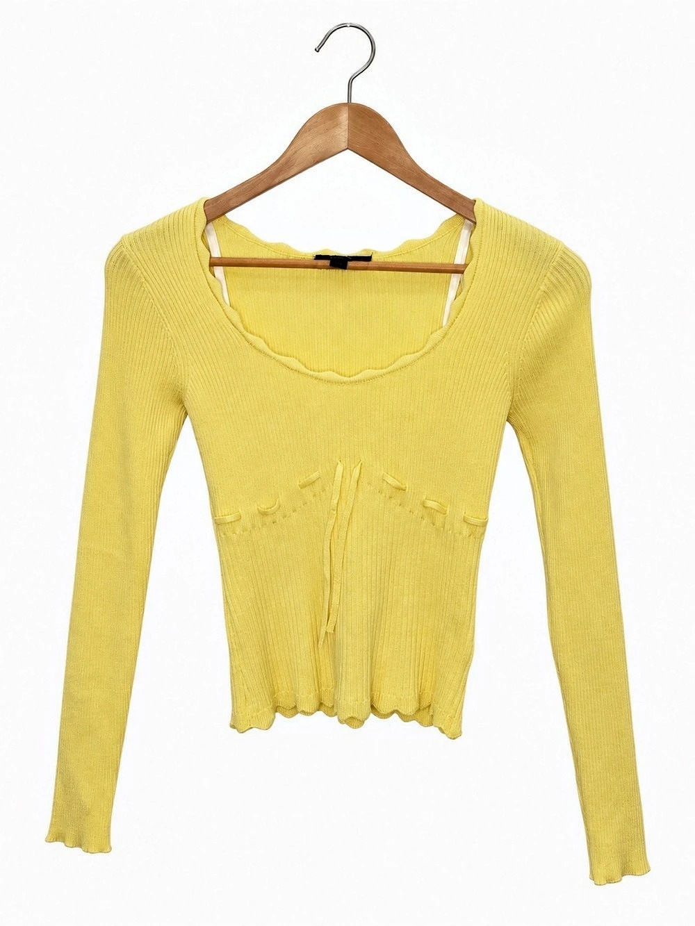 BCX Yellow Long Sleeve Top Size XS